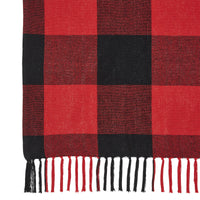 Thumbnail for Harper Red Black Buffalo Check Woven Throw 50