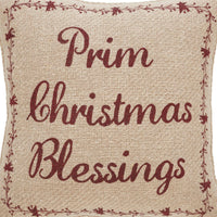 Thumbnail for Gable Prim Christmas Blessings Pillow 12x12 - The Fox Decor