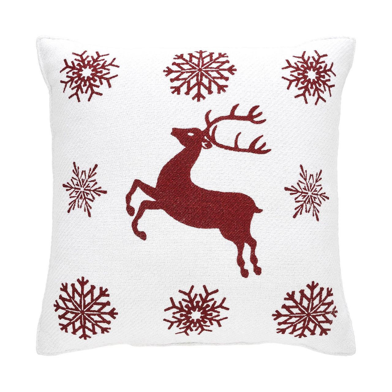 Scandia Snowflake Red White Pillow 16x16 - The Fox Decor