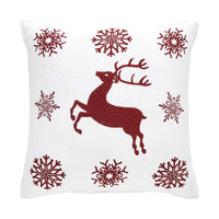 Scandia Snowflake Red White Pillow 16x16 - The Fox Decor