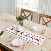 Scandia Snowflake Red White Runner 12x36 - The Fox Decor