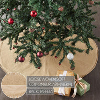 Yuletide Burlap Tan Tree Skirt 36 - The Fox Decor