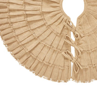 Yuletide Burlap Tan Ruffled Tree Skirt 36 - The Fox Decor