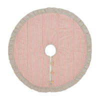 Sawyer Mill Red Ticking Stripe Tree Skirt 36 - The Fox Decor