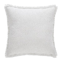 Yuletide Burlap Antique White Snowflake Kisses Pillow 12x12 - The Fox Decor