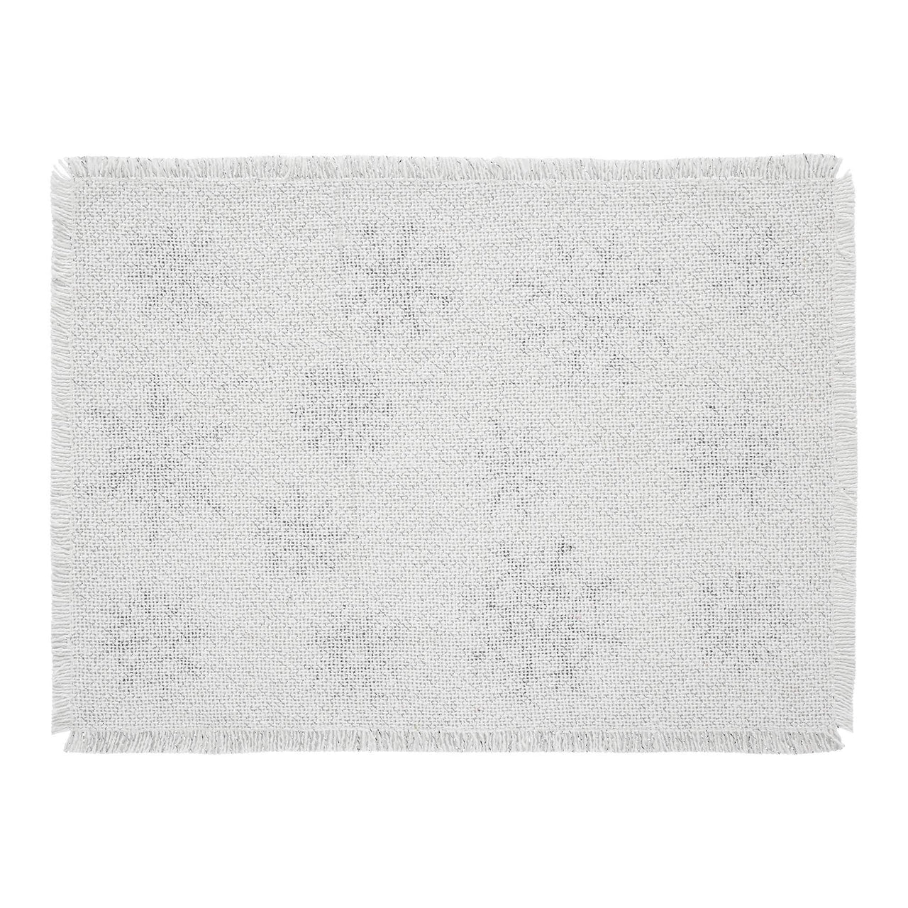 Yuletide Burlap Antique White Snowflake Placemat Set of 2 13x19 - The Fox Decor