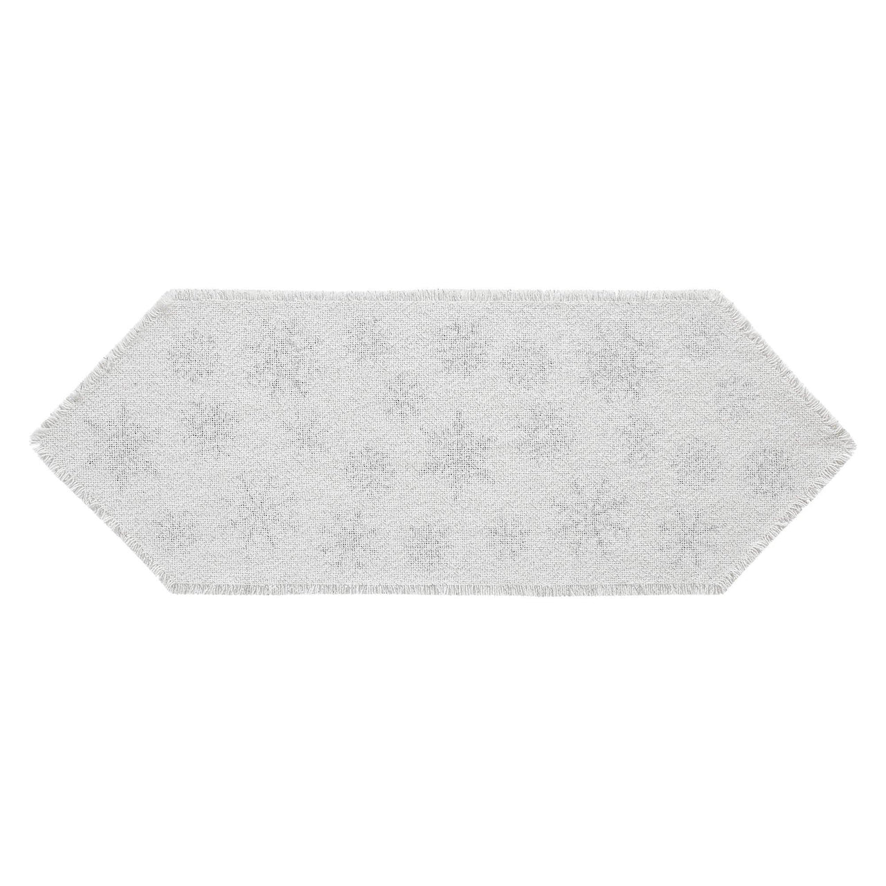 Yuletide Burlap Antique White Snowflake Runner 8x24 - The Fox Decor