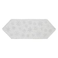 Yuletide Burlap Antique White Snowflake Runner 8x24 - The Fox Decor