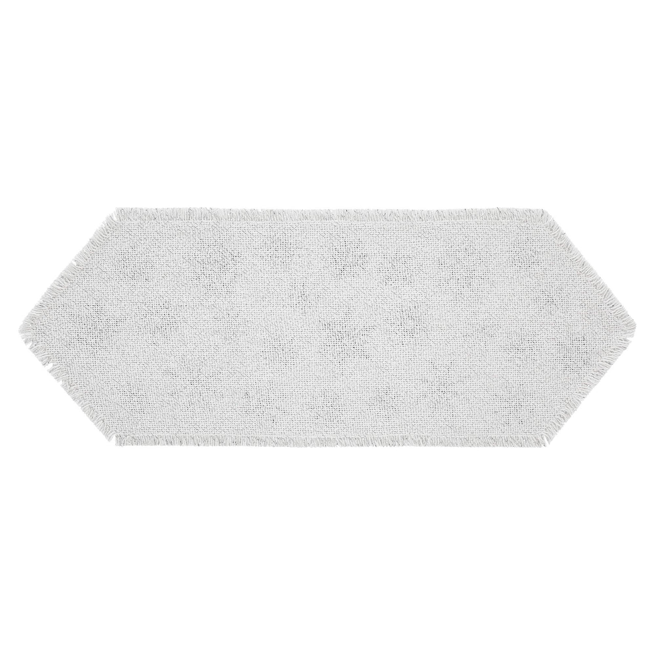 Yuletide Burlap Antique White Snowflake Runner 12x36 - The Fox Decor