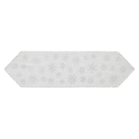 Yuletide Burlap Antique White Snowflake Runner 12x48 - The Fox Decor