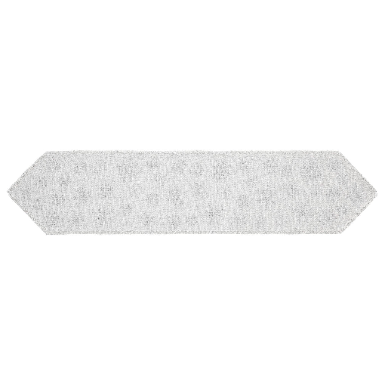 Yuletide Burlap Antique White Snowflake Runner 12x60 - The Fox Decor