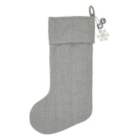 Thumbnail for Yuletide Burlap Dove Grey Snowflake Stocking 12x20 - The Fox Decor