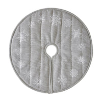 Thumbnail for Yuletide Burlap Dove Grey Snowflake Tree Skirt 24 - The Fox Decor
