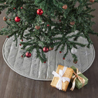 Yuletide Burlap Dove Grey Snowflake Tree Skirt 36 - The Fox Decor