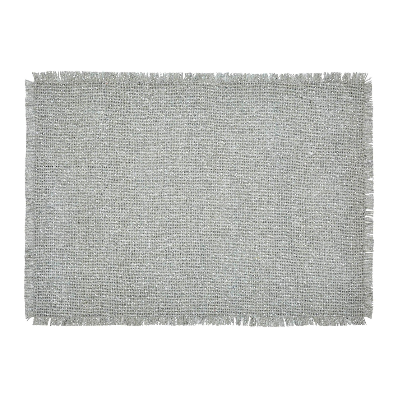 Yuletide Burlap Dove Grey Snowflake Placemat Set of 2 13x19 - The Fox Decor