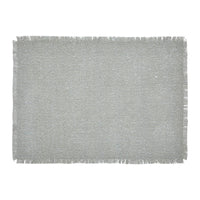 Yuletide Burlap Dove Grey Snowflake Placemat Set of 2 13x19 - The Fox Decor