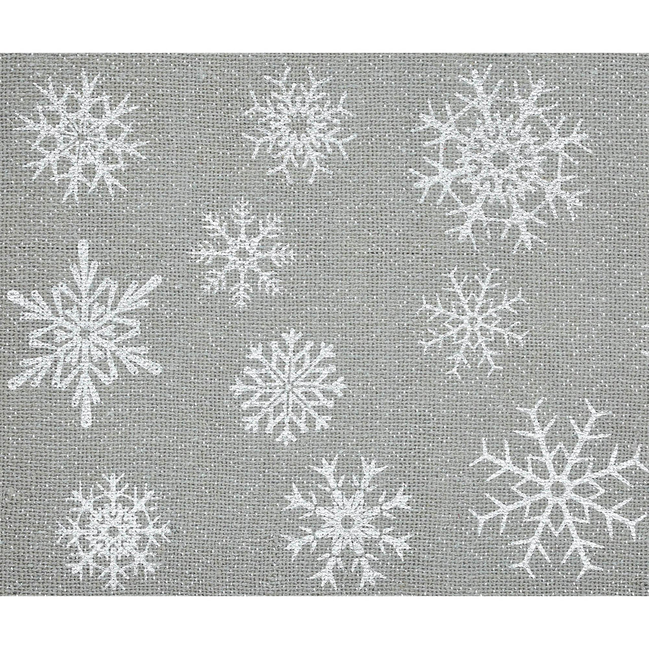 Yuletide Burlap Dove Grey Snowflake Placemat Set of 2 13x19 - The Fox Decor
