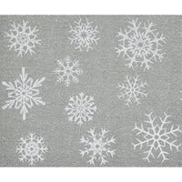 Yuletide Burlap Dove Grey Snowflake Placemat Set of 2 13x19 - The Fox Decor