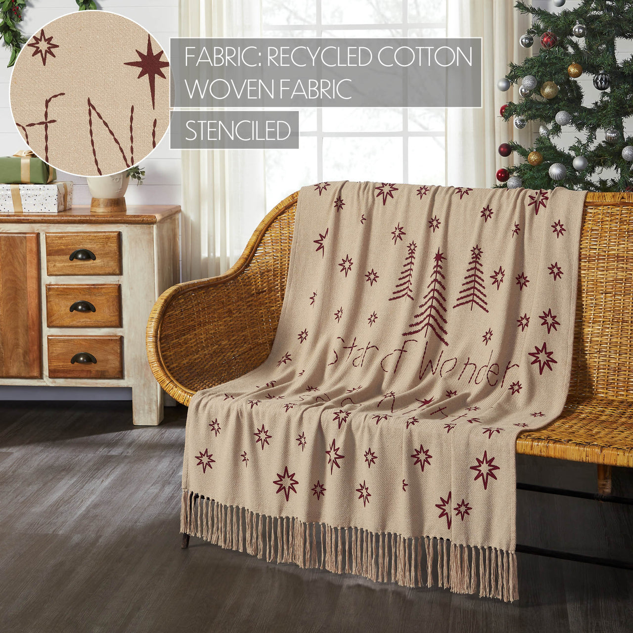 Star of Wonder Woven Throw 50"x60" VHC Brands - The Fox Decor