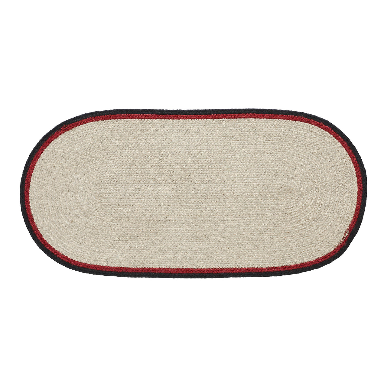 Jolly Ole Santa Jute Braided Rug Oval 17"x36" VHC Brands - The Fox Decor