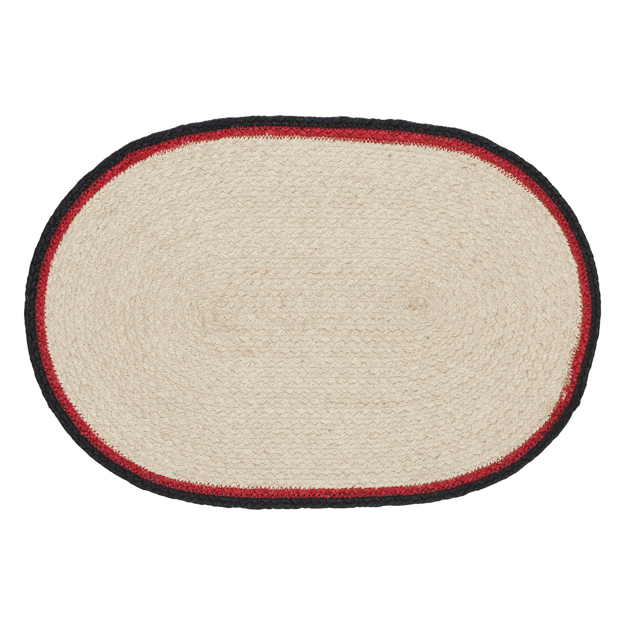 Jolly Ole Santa Jute Braided Rug Oval 20"x30" VHC Brands - The Fox Decor
