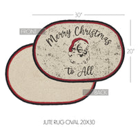 Thumbnail for Jolly Ole Santa Jute Braided Rug Oval 20