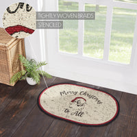 Thumbnail for Jolly Ole Santa Jute Braided Rug Oval 20