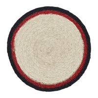 Jolly Ole Santa Jute Trivet 8 inch Diameter VHC Brands - The Fox Decor