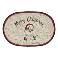 Jolly Ole Santa Jute Oval Placemat 13x19 - The Fox Decor