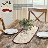 Jolly Ole Santa Jute Oval Runner 12x36 - The Fox Decor