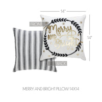 Wintergleam Merry and Bright Pillow 14x14 - The Fox Decor