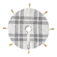 Thumbnail for Wintergleam Black White Plaid Tree Skirt 24 - The Fox Decor