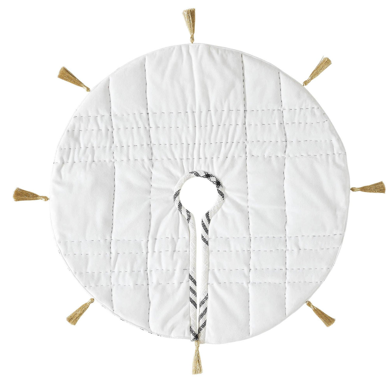 Wintergleam Black White Plaid Tree Skirt 24 - The Fox Decor