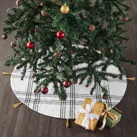 Thumbnail for Wintergleam Black White Plaid Tree Skirt 36 - The Fox Decor