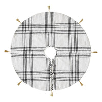 Thumbnail for Wintergleam Black White Plaid Tree Skirt 36 - The Fox Decor