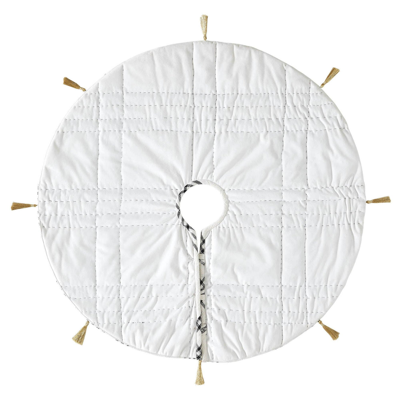 Wintergleam Black White Plaid Tree Skirt 36 - The Fox Decor