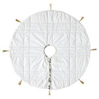 Thumbnail for Wintergleam Black White Plaid Tree Skirt 36 - The Fox Decor