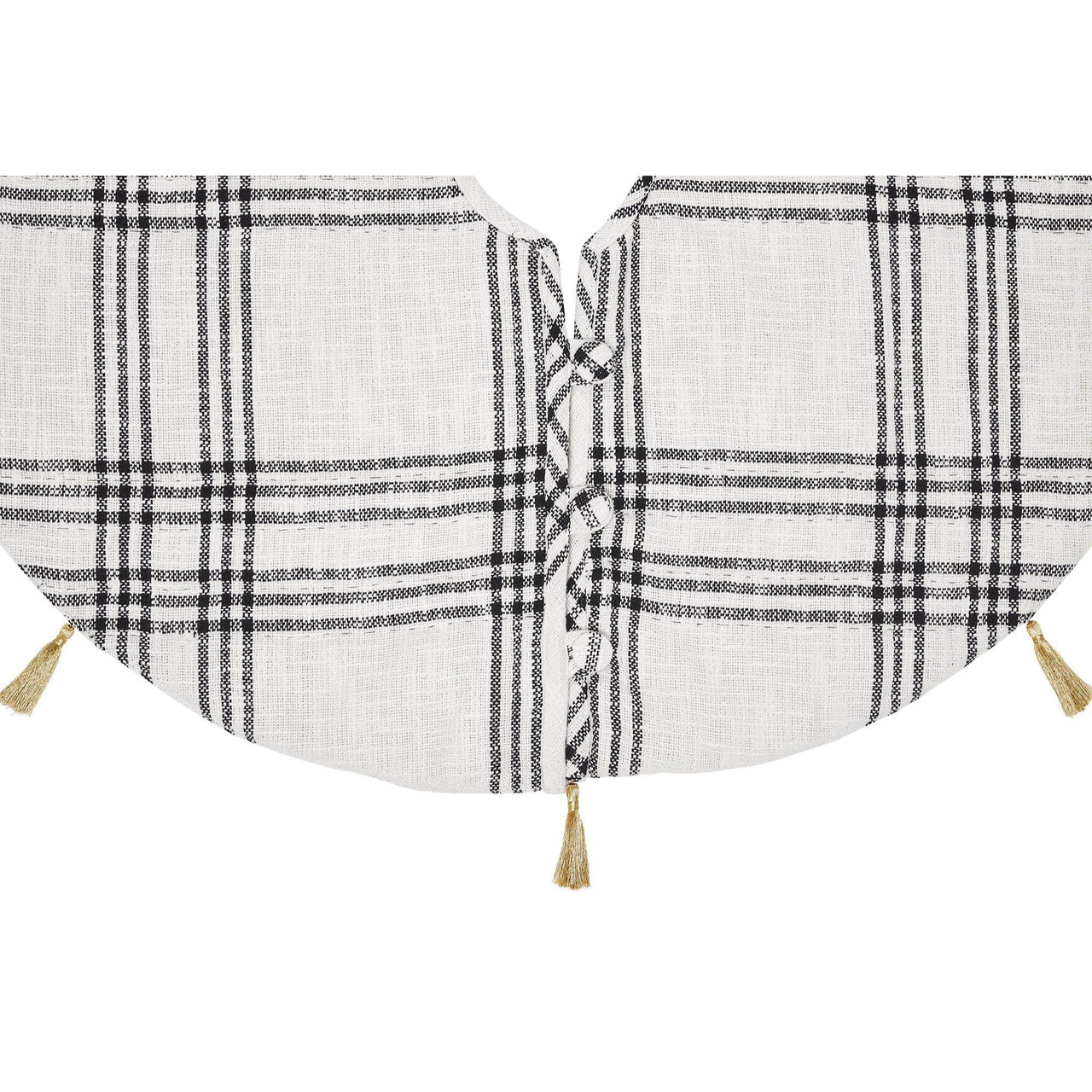Wintergleam Black White Plaid Tree Skirt 36 - The Fox Decor