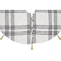Thumbnail for Wintergleam Black White Plaid Tree Skirt 36 - The Fox Decor