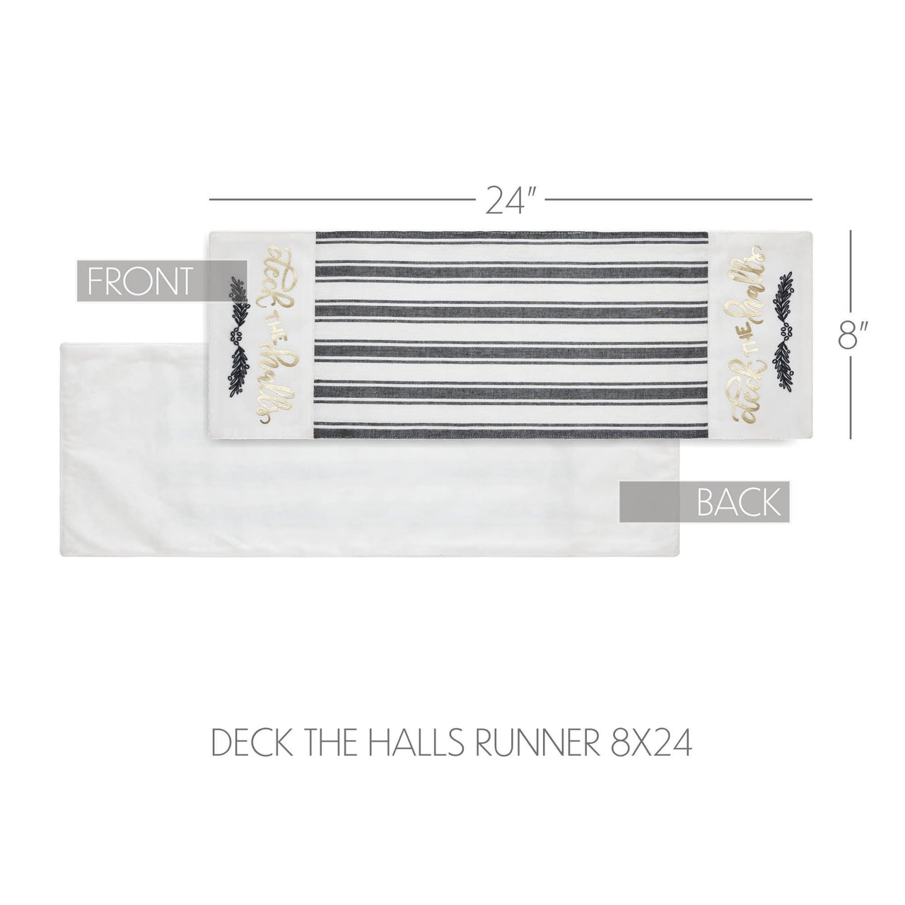 Wintergleam Deck the Halls Runner 8x24 - The Fox Decor