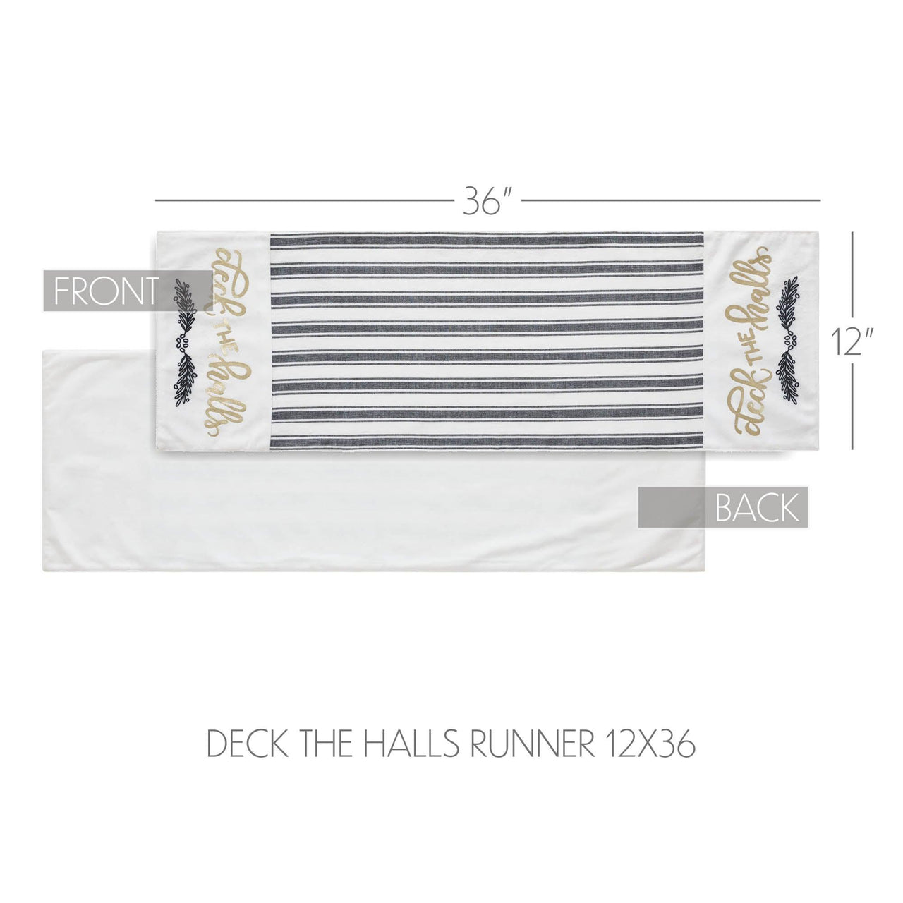 Wintergleam Deck the Halls Runner 12x36 - The Fox Decor
