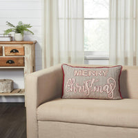 Sawyer Mill Charcoal Merry Christmas Pillow 14x22 - The Fox Decor
