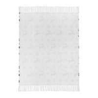 Scandia Snowflake Red White Woven Throw 50