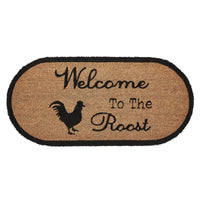 Thumbnail for Down Home Welcome to the Roost Coir Rug Oval 17x36 - The Fox Decor