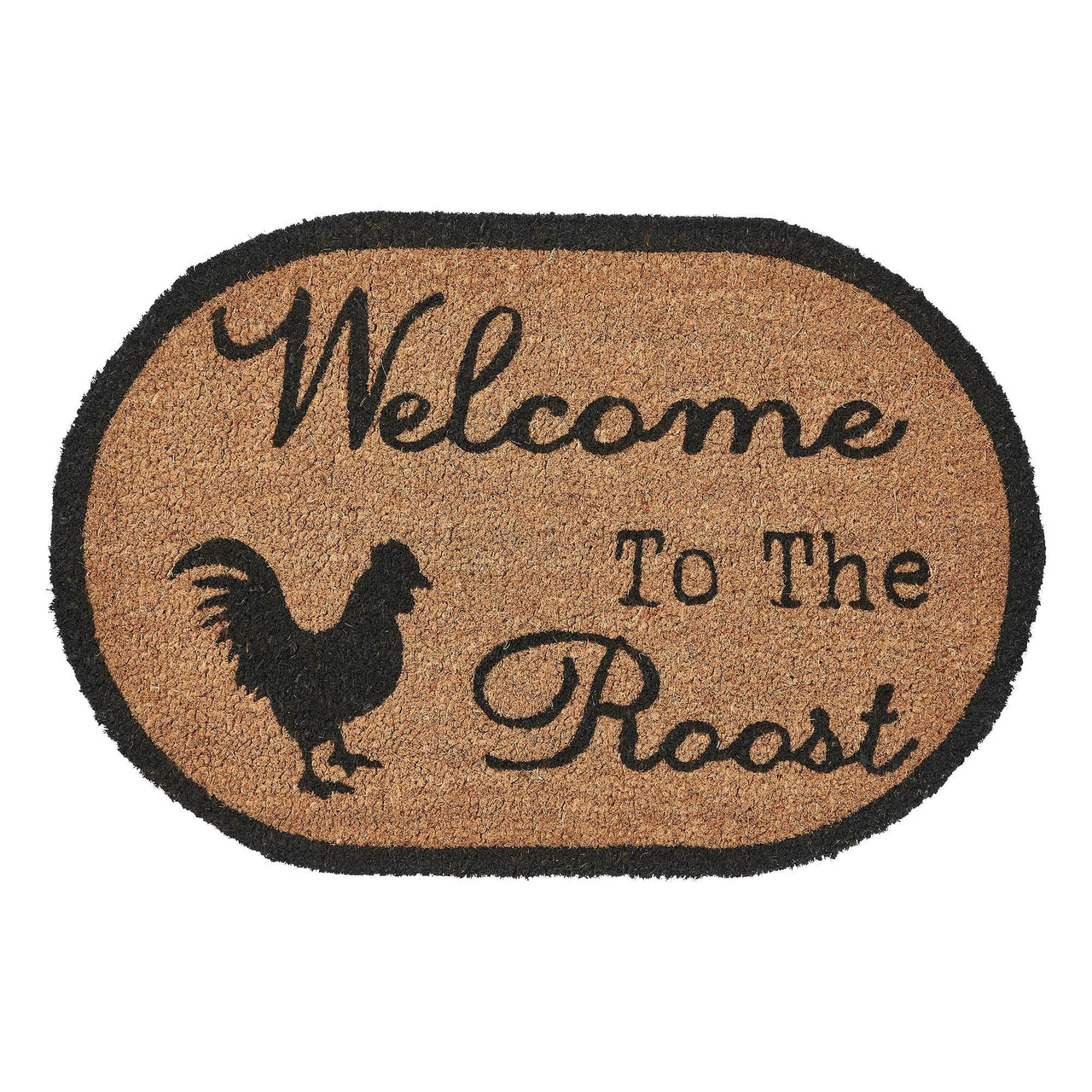 Down Home Welcome to the Roost Coir Rug Oval 20x30 - The Fox Decor