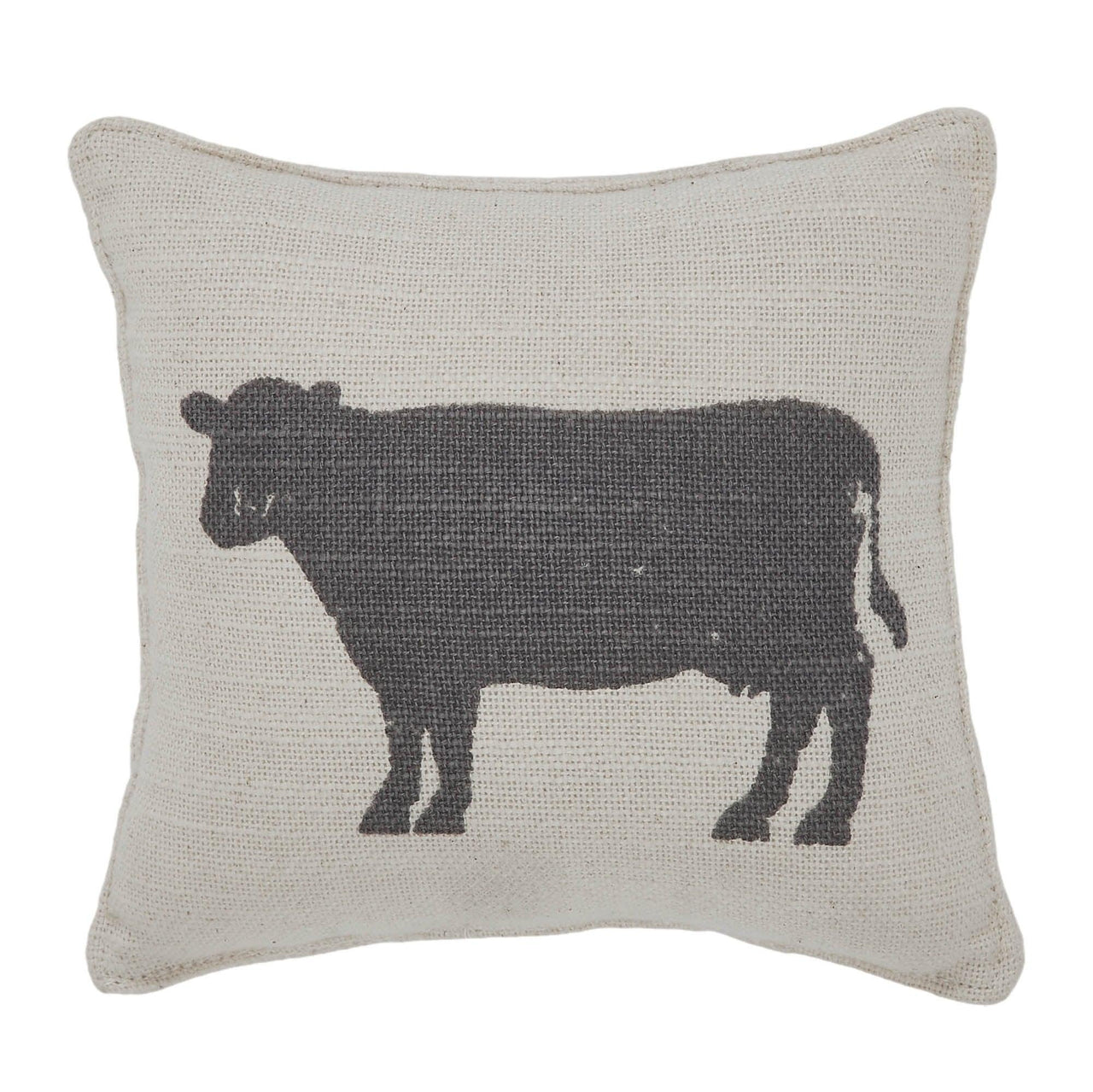 Finders Keepers Cow Silhouette Pillow 6x6 - The Fox Decor