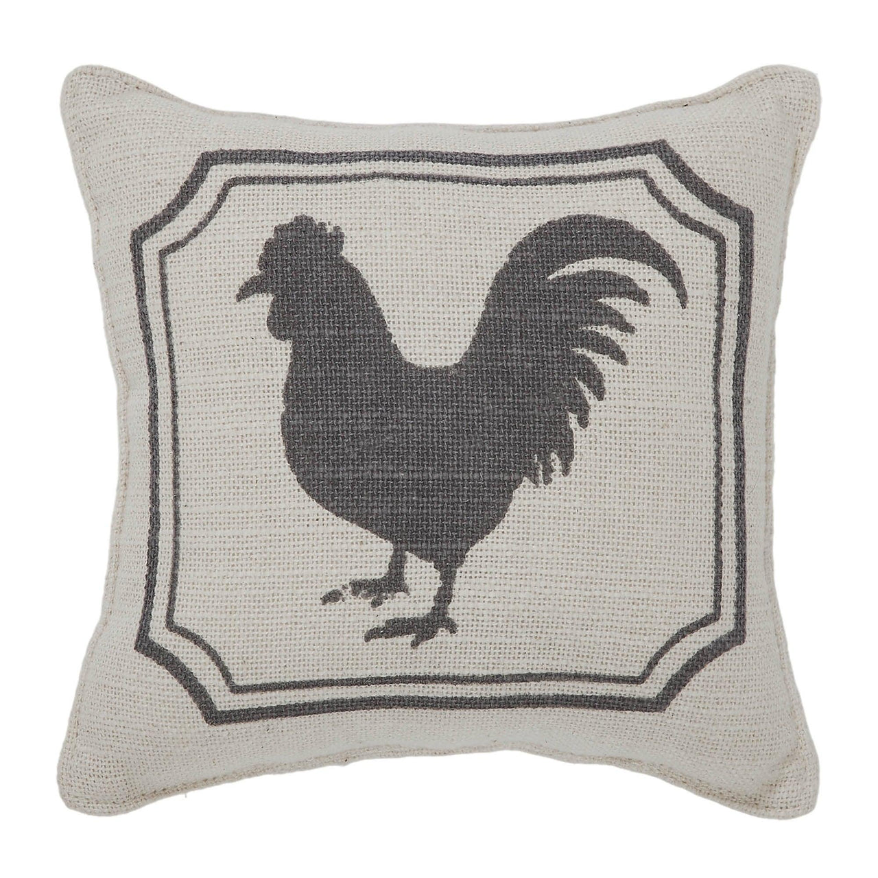 Finders Keepers Rooster Silhouette Pillow 6x6 - The Fox Decor