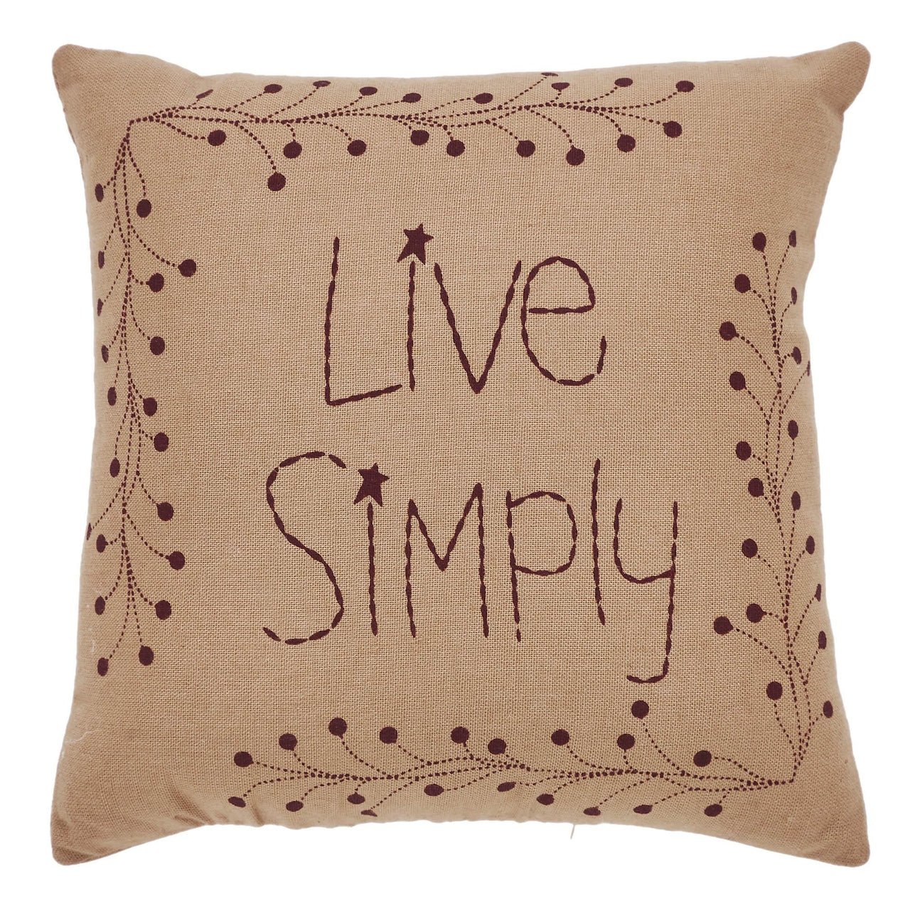 Pip Vinestar Live Simply Pillow 6x6 - The Fox Decor