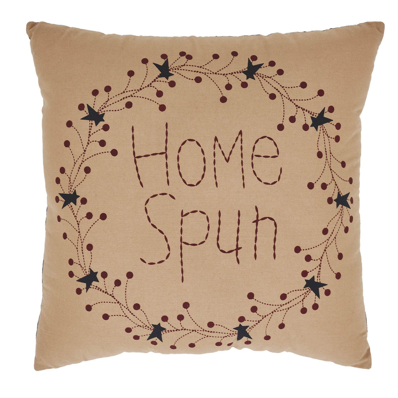 Pip Vinestar Home Spun Wreath Pillow 12x12 - The Fox Decor
