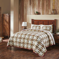 Custom House Wedding Rings Queen Quilt Set; 1-Quilt 94Wx94L w/2 Shams 21x27 - The Fox Decor